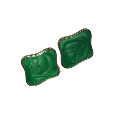 Green Stud Earrings