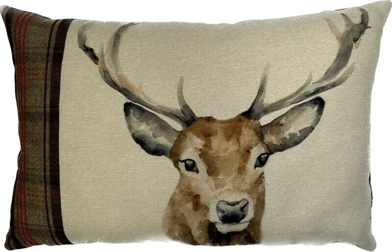 Tartan Stag Cushion