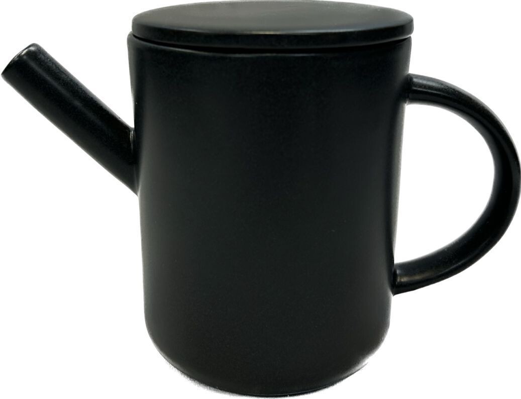 Black Ceramic Teapot