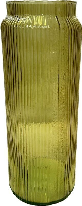 Ribbed Glass Vase