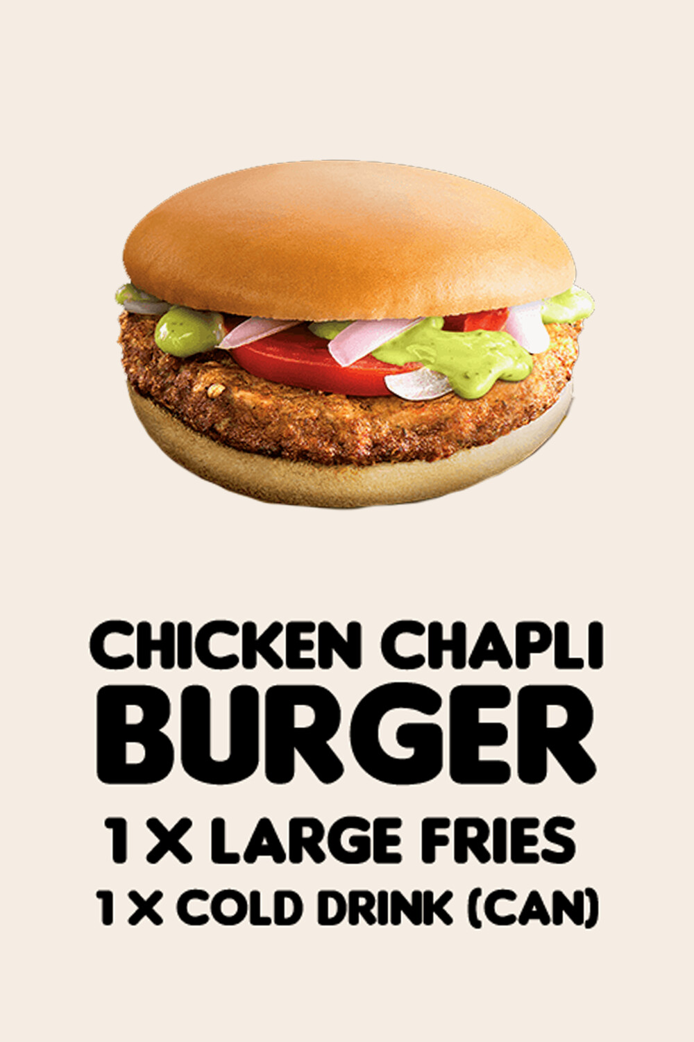 Chicken Chapli Burger Meal