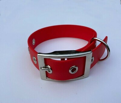 Red Biothane Dog Collar