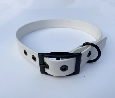 White Biothane Dog Collar