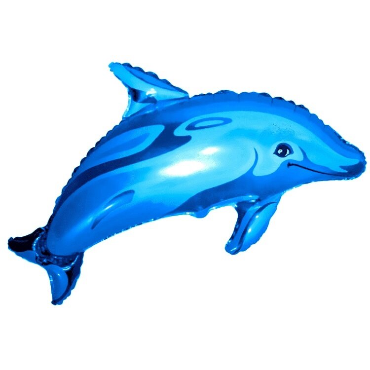 Шар Дельфин с гелием синий или розовый