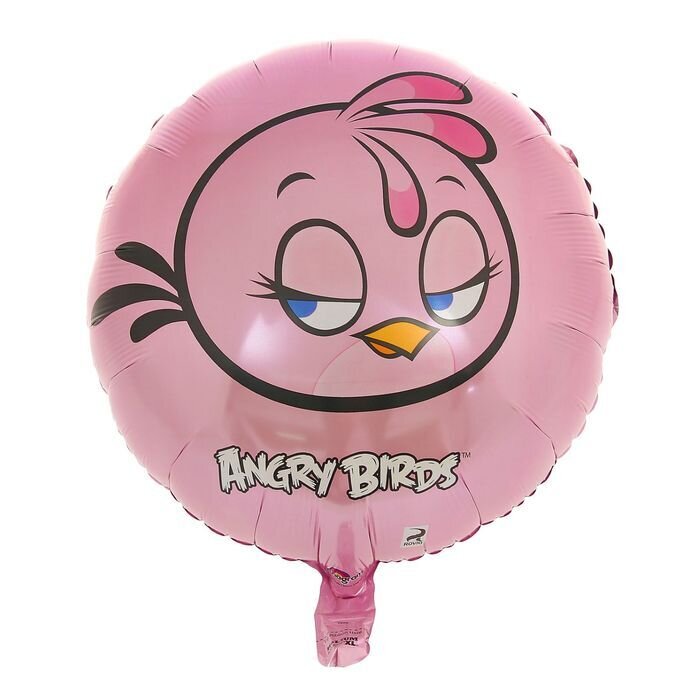 Шар Angry Birds (Энгри Бёрдс) розовый с гелием