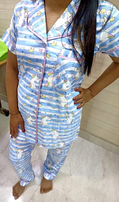 Cotton Unicorn Print Nightsuit