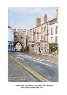 GIC0041 - Town Arch, Gatehouse and George Hotel, Chepstow - Edition A