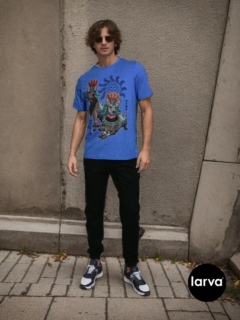 PLAYERA AZUL JASPE XOLOTL DUO M