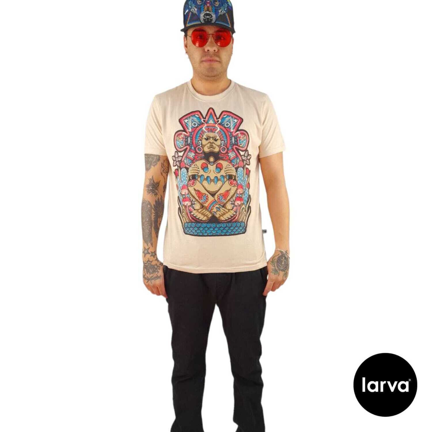 PLAYERA BEIGE XOCHIPILLI NATURALEZA M