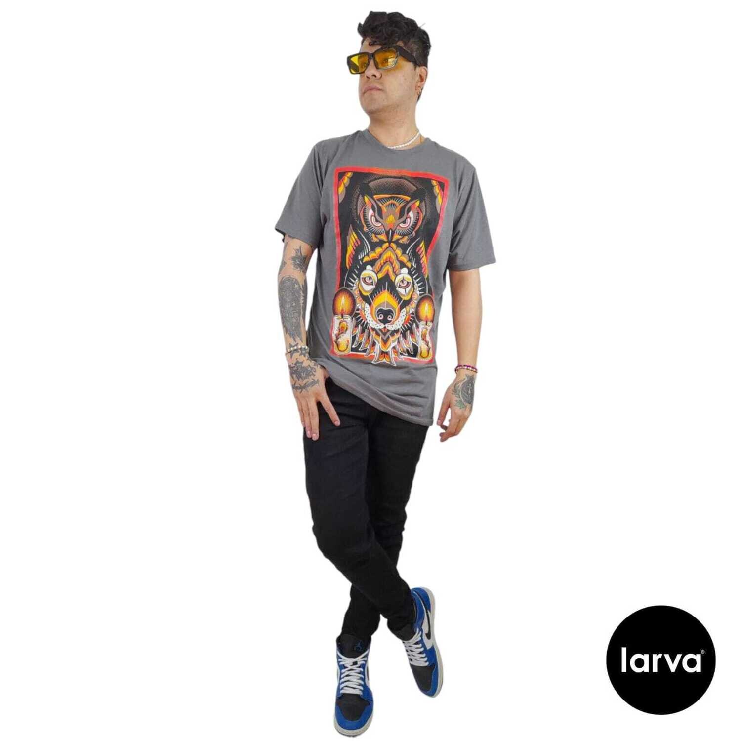 PLAYERA GRIS RATA LOBO OFRENDA XL