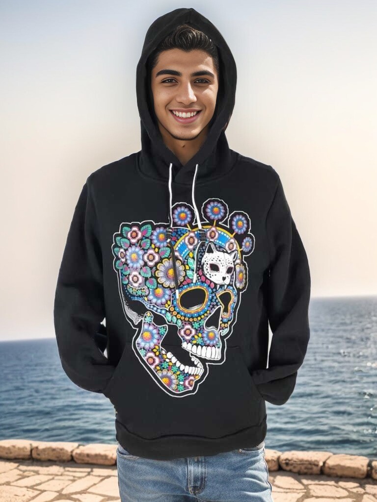 SUD CCJR NEGRO CRANEO FLORAL E