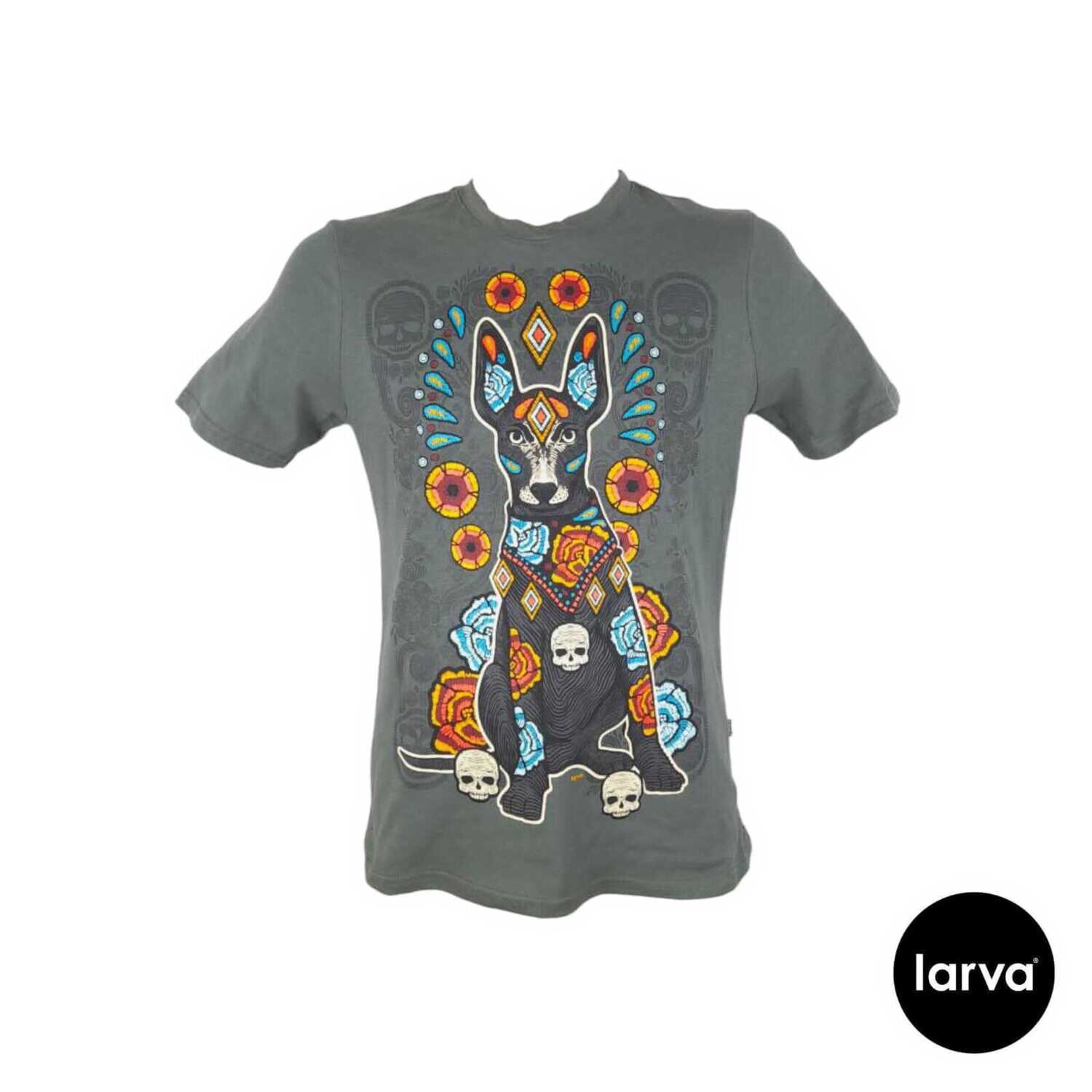 PLAYERA VERDE OLIVO XOLOTL BORDADO XL