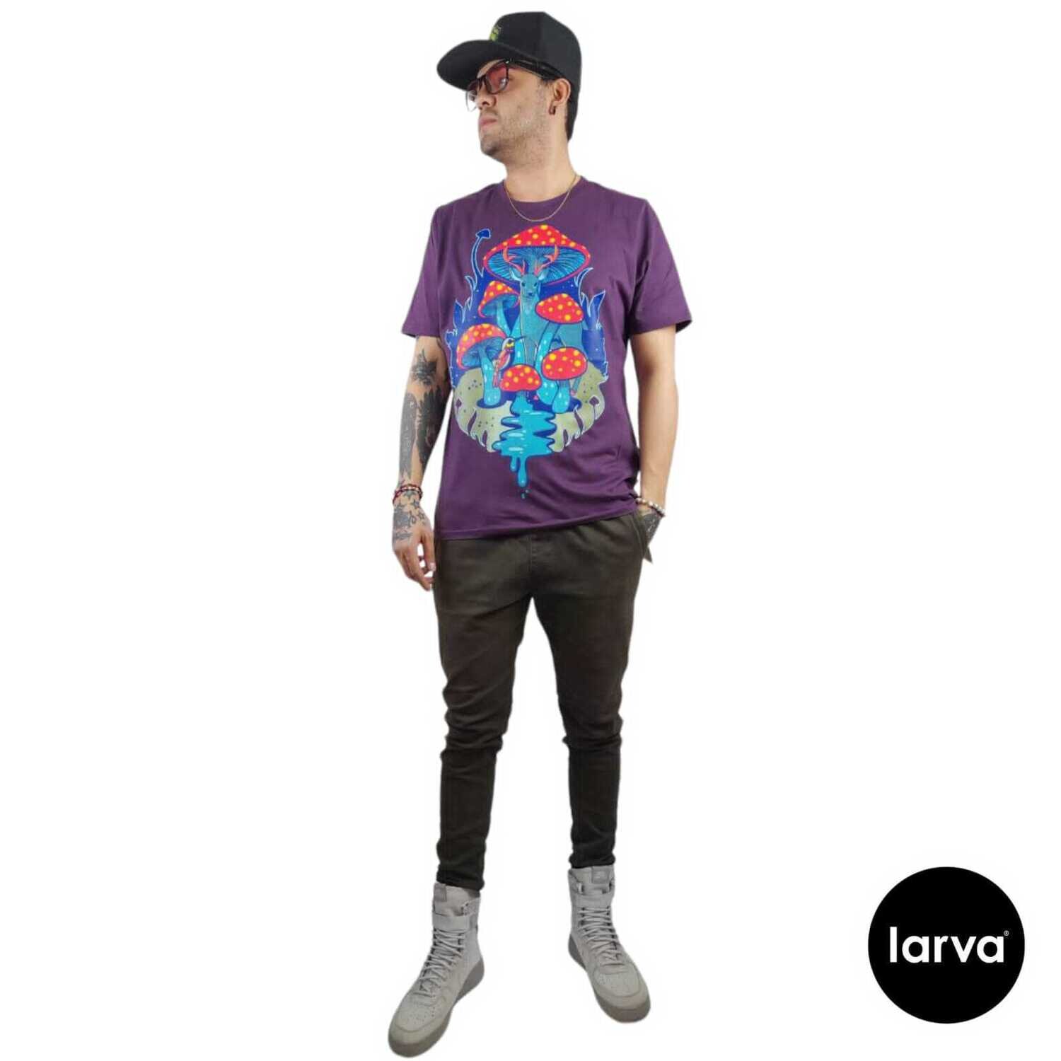 PLAYERA UVA VENADO HONGOS M