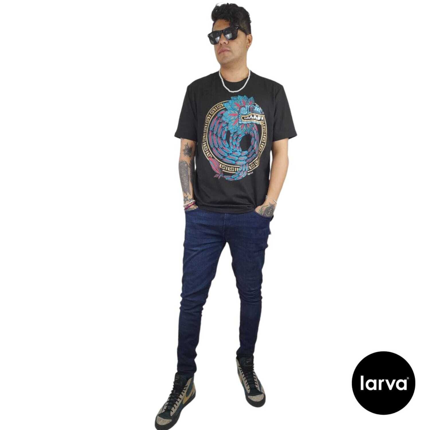 PLAYERA RELAXED FIT NEGRO QUETZALCOATL S
