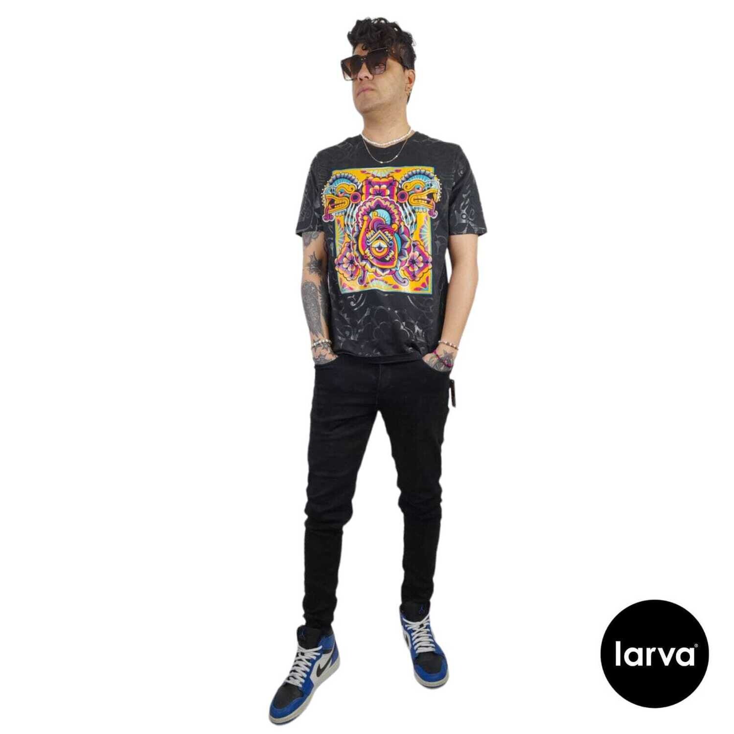 PLAYERA NEGRO QUETZALCOATL MEXICA S