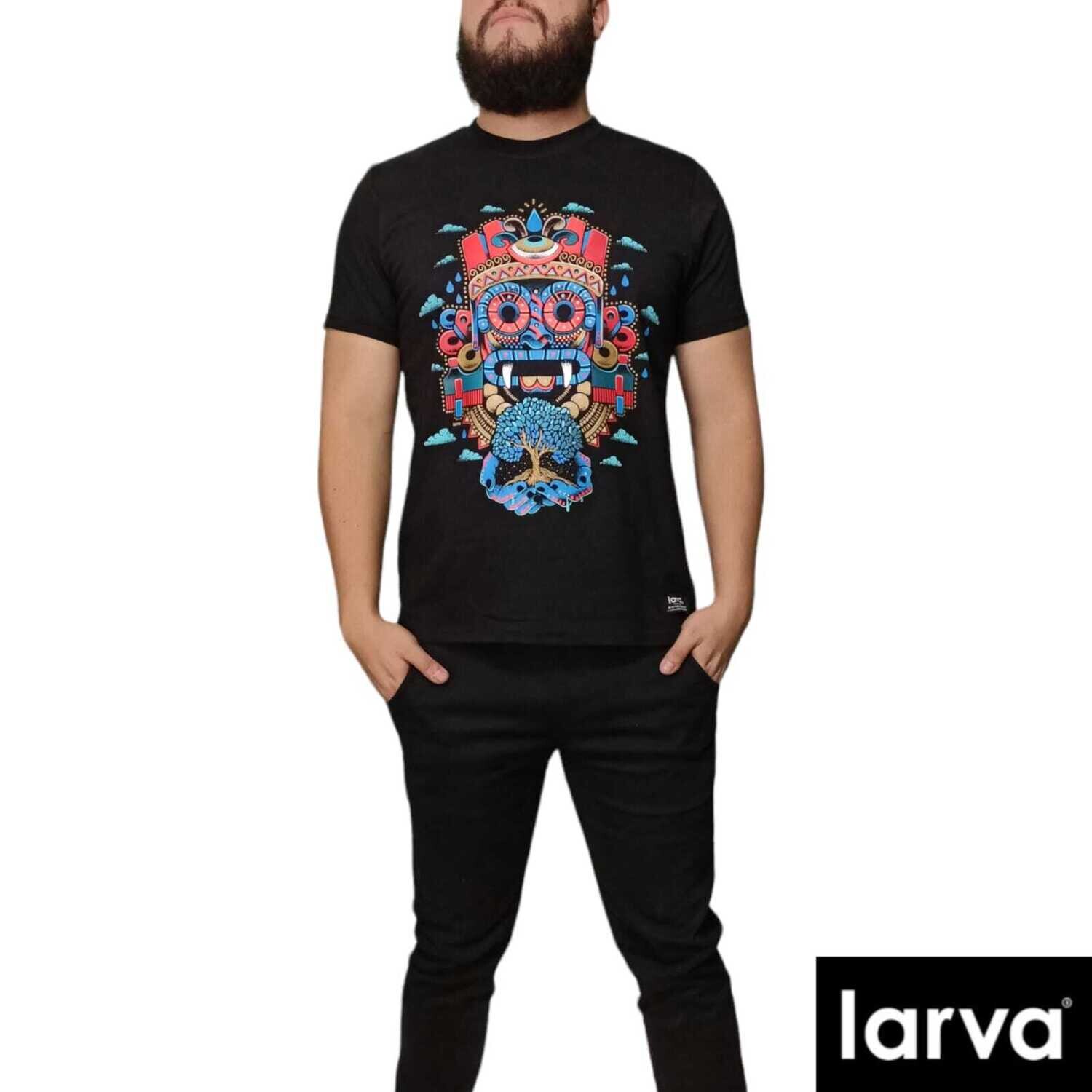 PLAYERA NEGRO LLUVIA TLALOC M