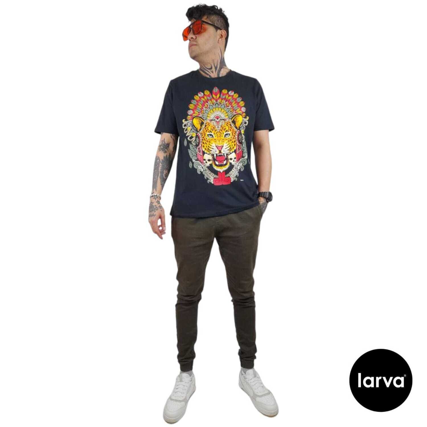 PLAYERA NEGRO JAGUAR GUERRERO AZUL L