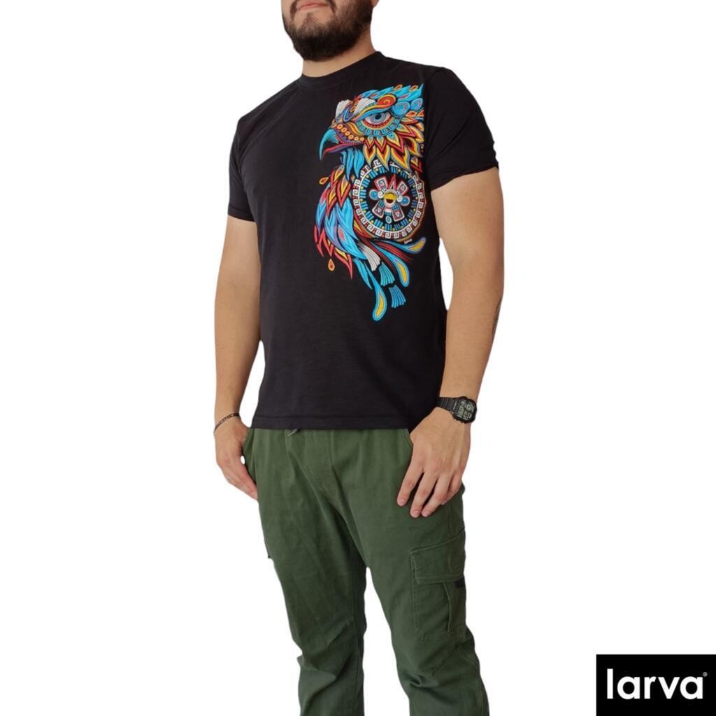 PLAYERA NEGRO AGUILA OLLIN S