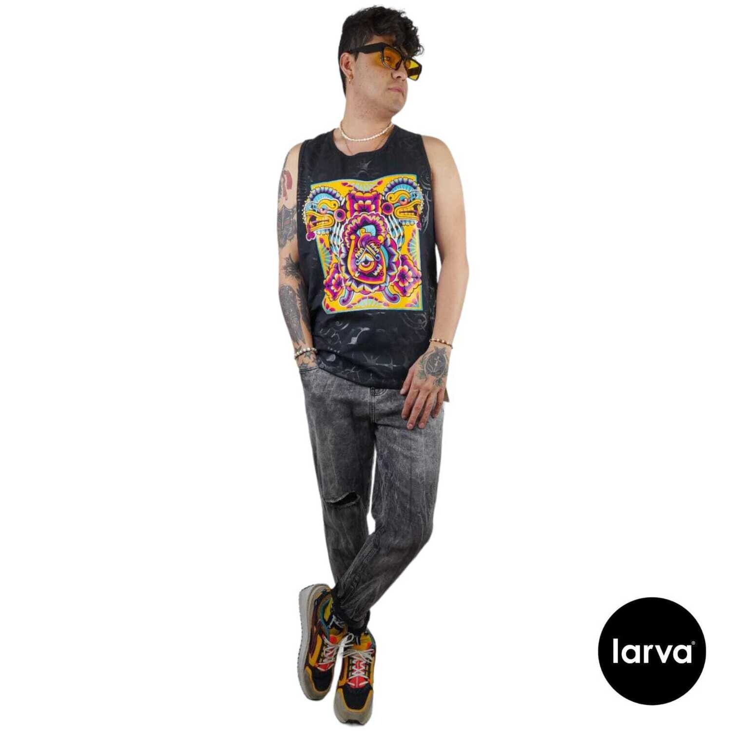 CAMISETA NEGRO QUETZALCOATL MEXICA XL