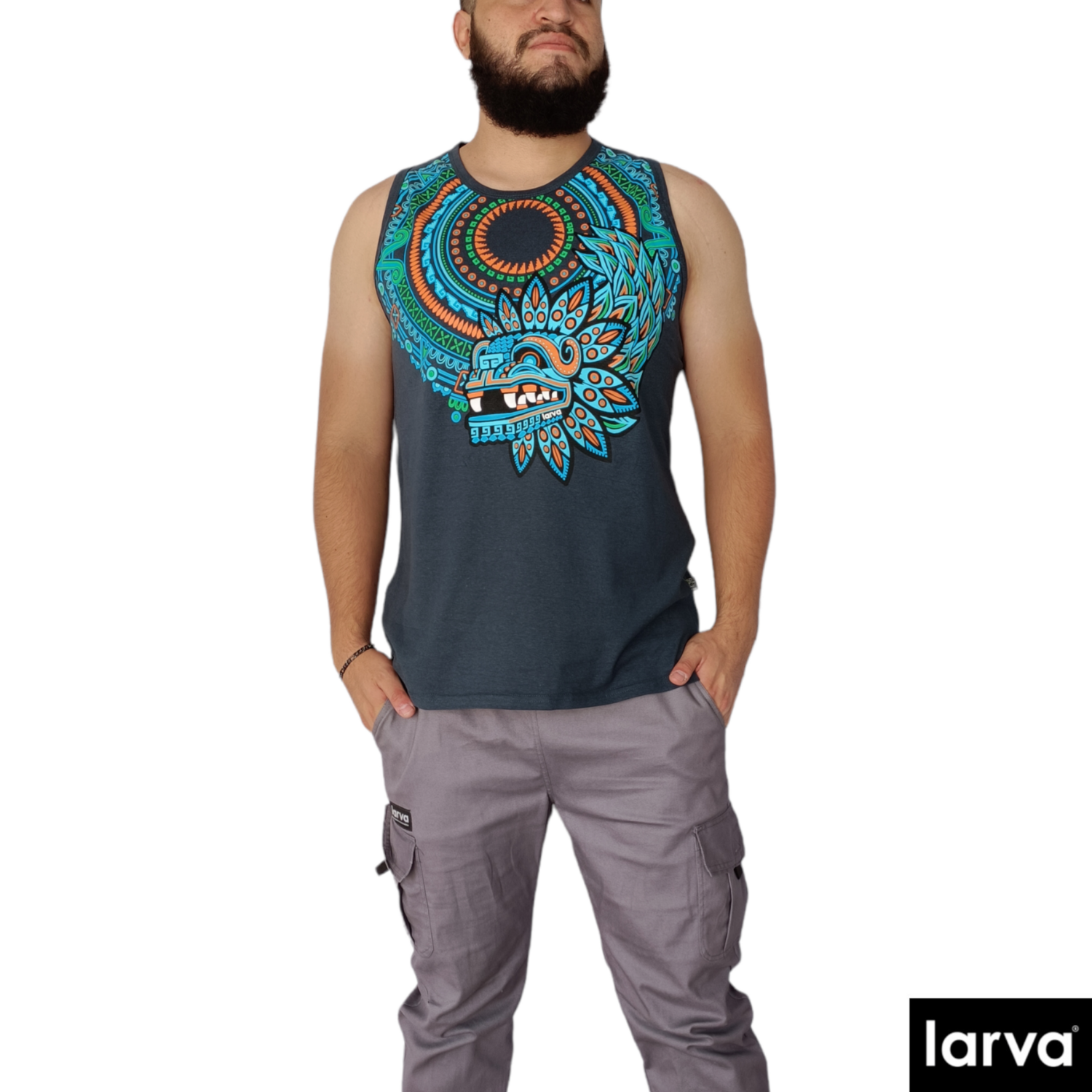 CAMISETA MARINO QUETZALCOATL MANDALA XS
