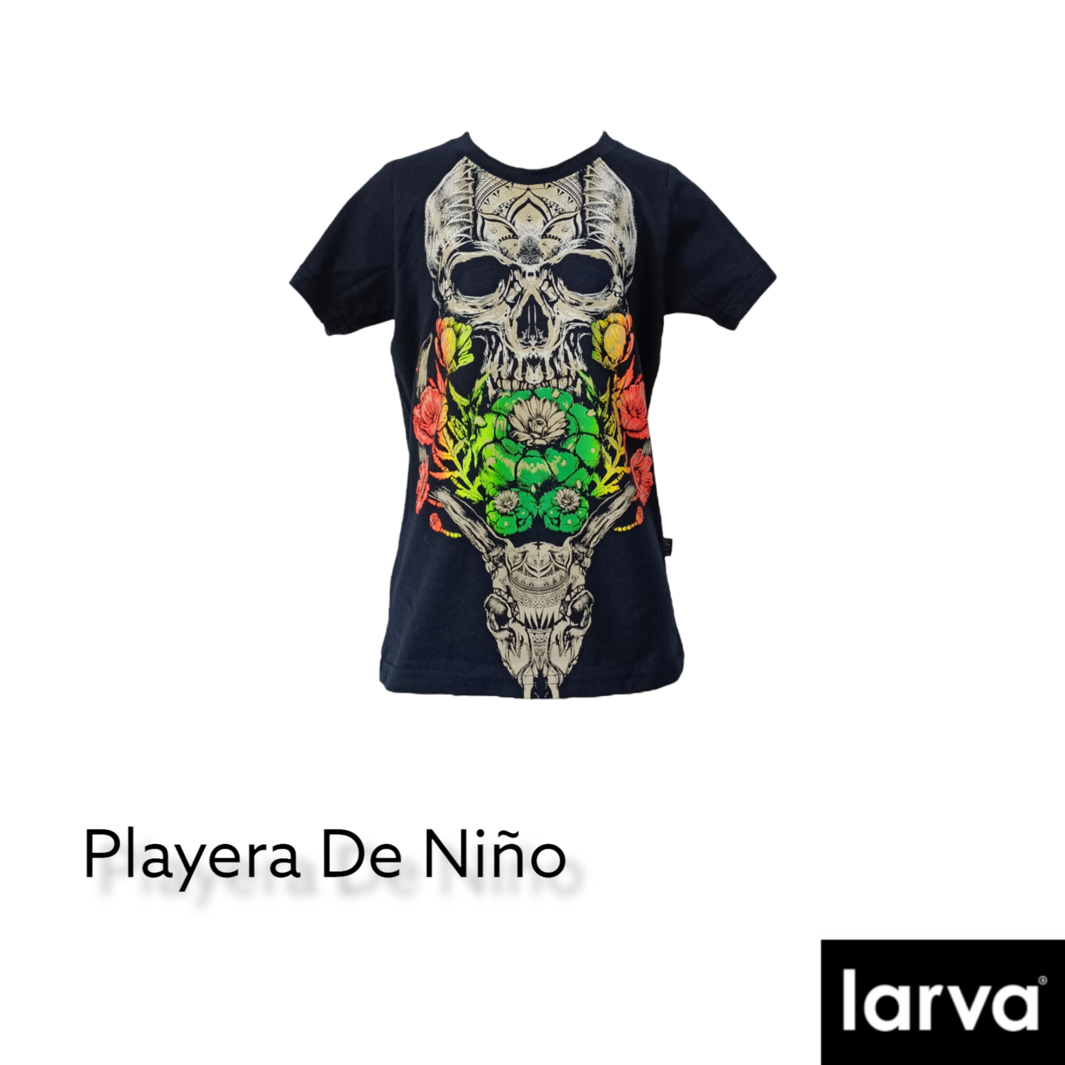 PLAYERA NIÑO AZUL MARINO DEER SKULL E