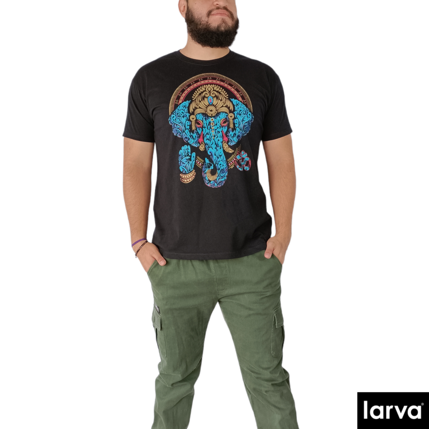 PLAYERA NEGRO GANESH OM S