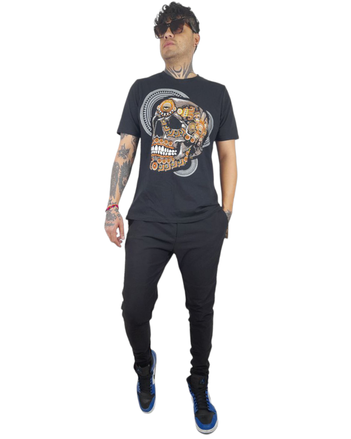 PLAYERA NEGRO CRANEO OLLIN XL
