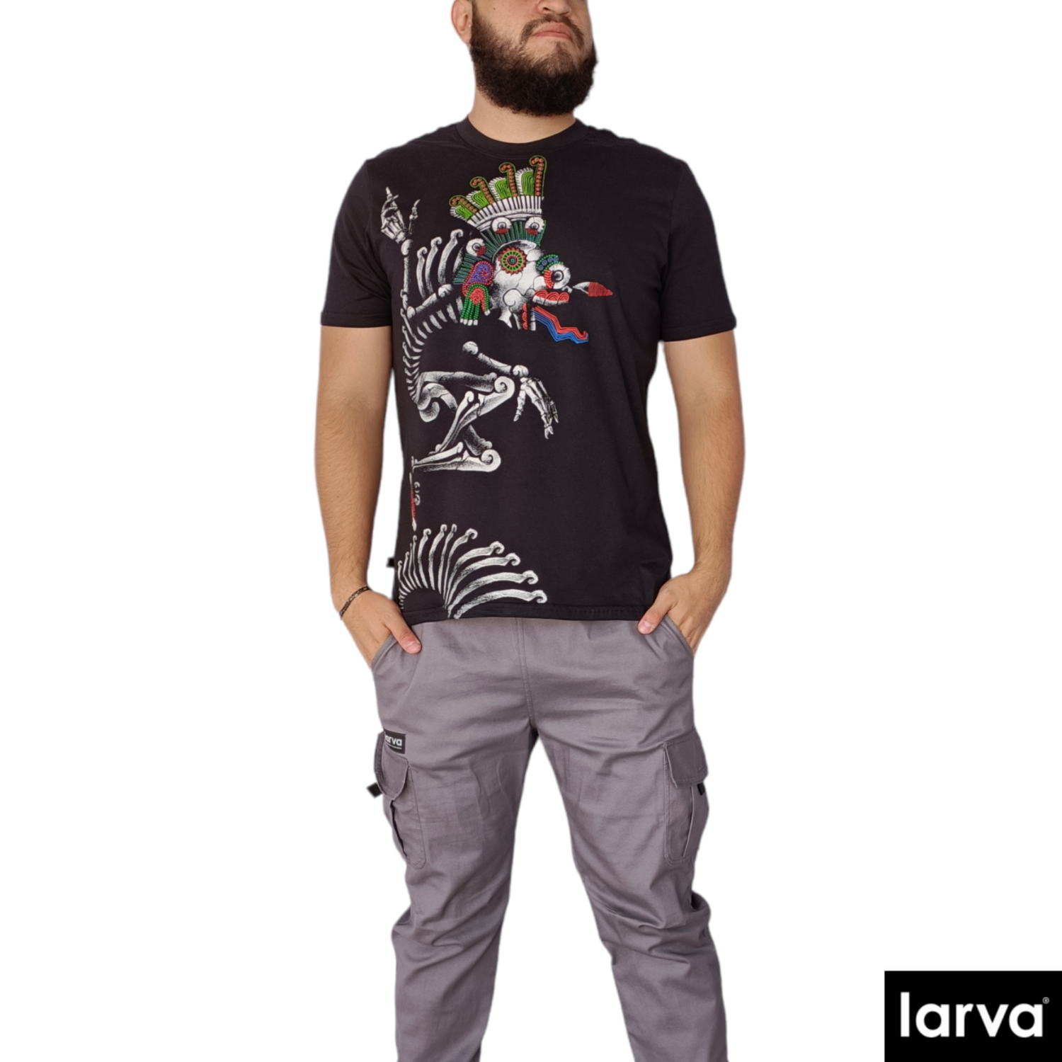 PLAYERA NEGRO MICTLANTECUHTLI S
