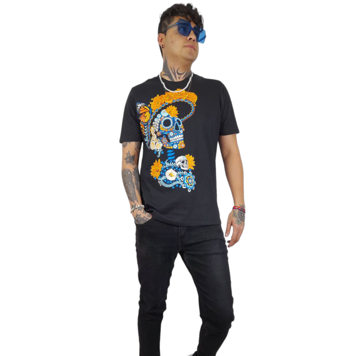 PLAYERA NEGRO CATRINA AMAPOLA XL