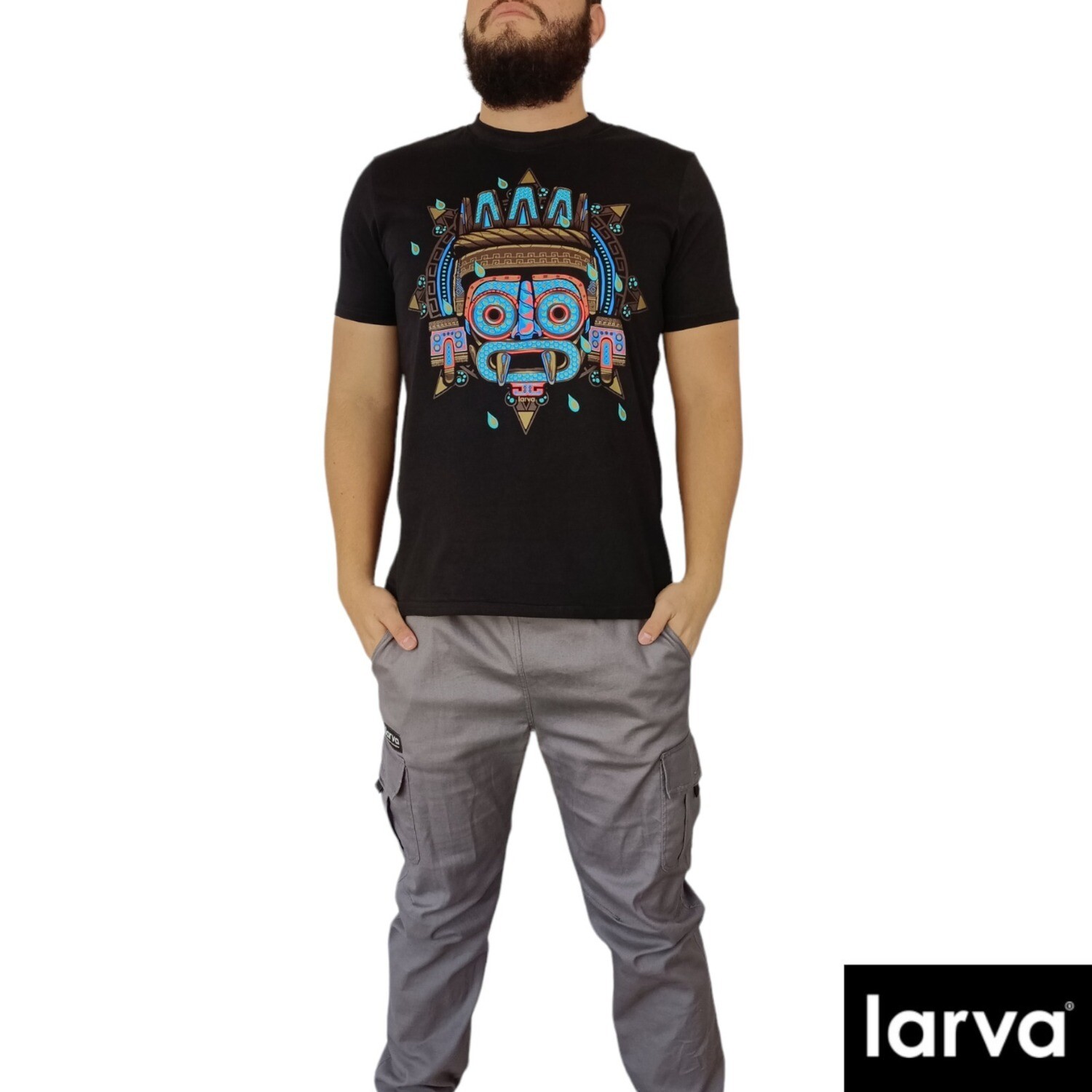 PLAYERA NEGRO TLALOC M