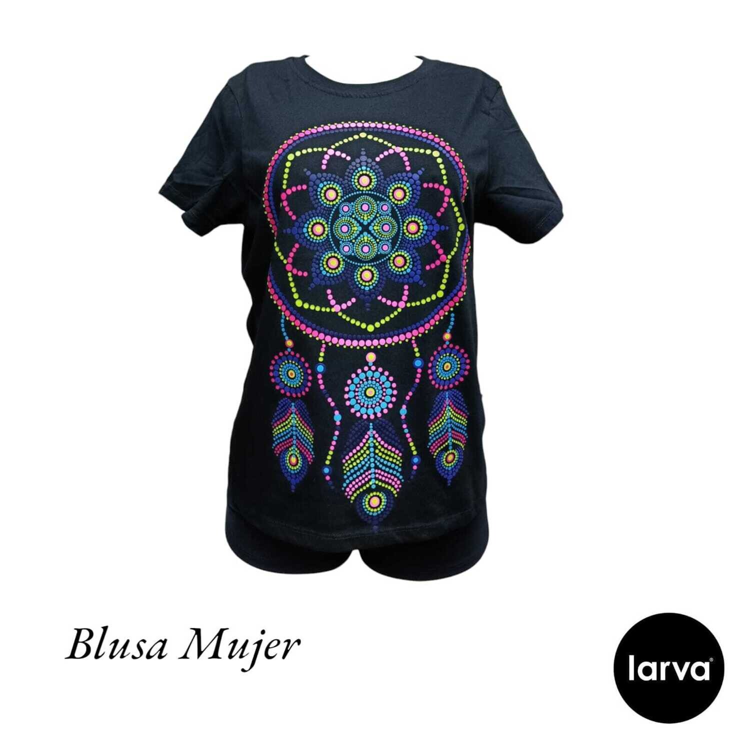 BLUSA NEGRO ATRAPASUE�OS HUICHOL XS