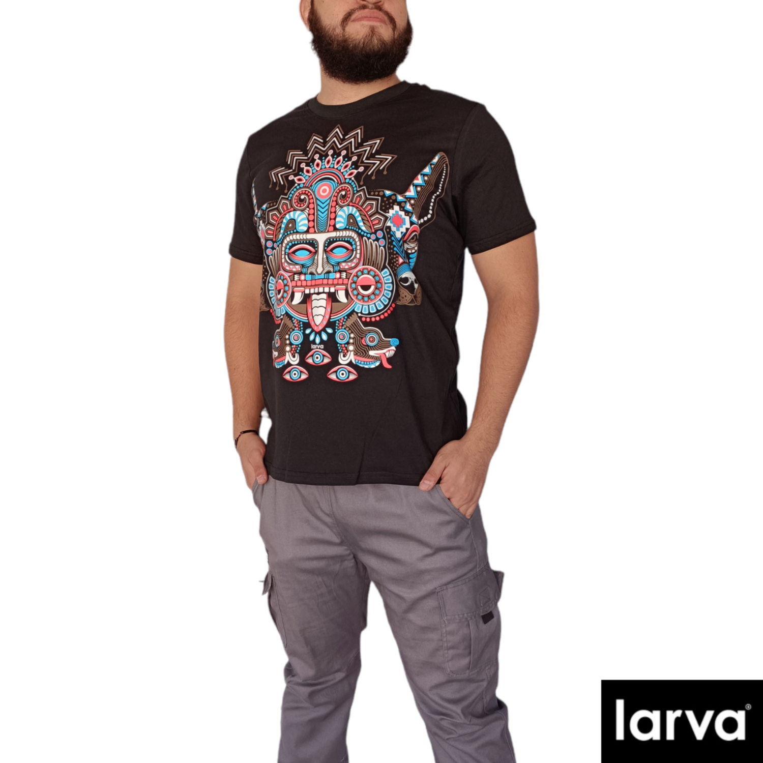 PLAYERA NEGRO XOLOTL AZTECA S