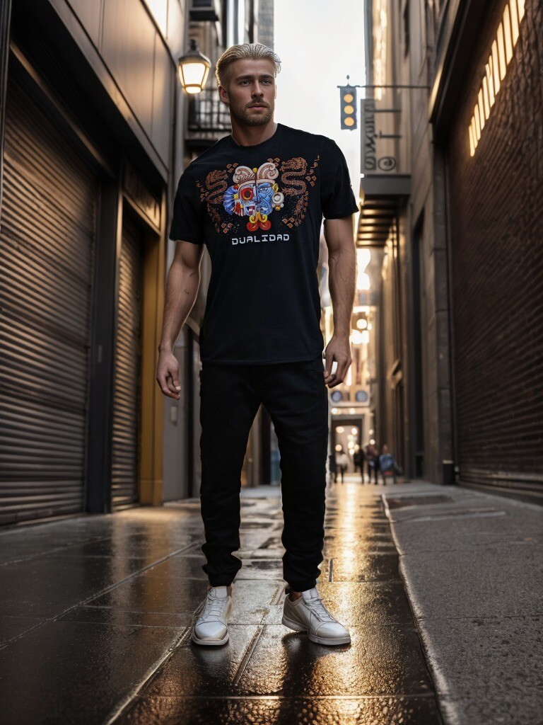PLAYERA  NEGRO TLALOC DUALIDAD  L
