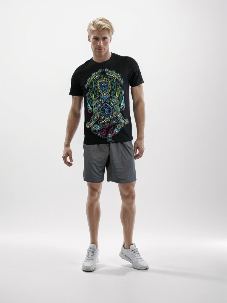 PLAYERA NEGRO MEDITADOR YOGA M