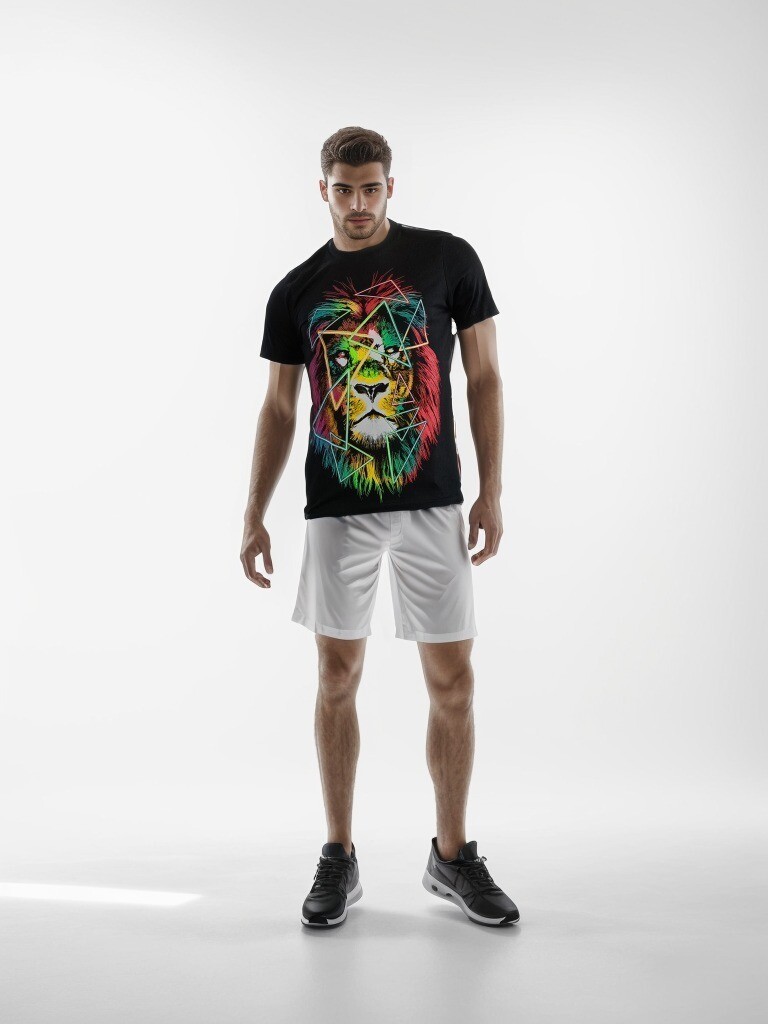 PLAYERA NEGRO LEON NEON S