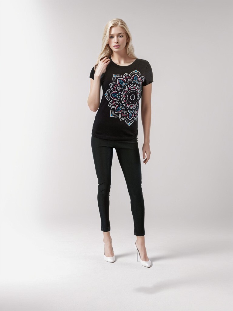 BLUSA NEGRO MANDALA LUZ S