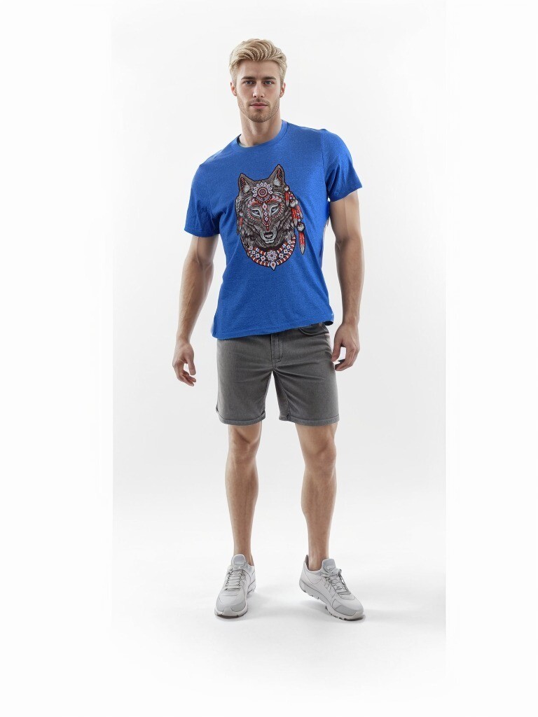 PLAYERA AZUL REY LOBO GRIS M