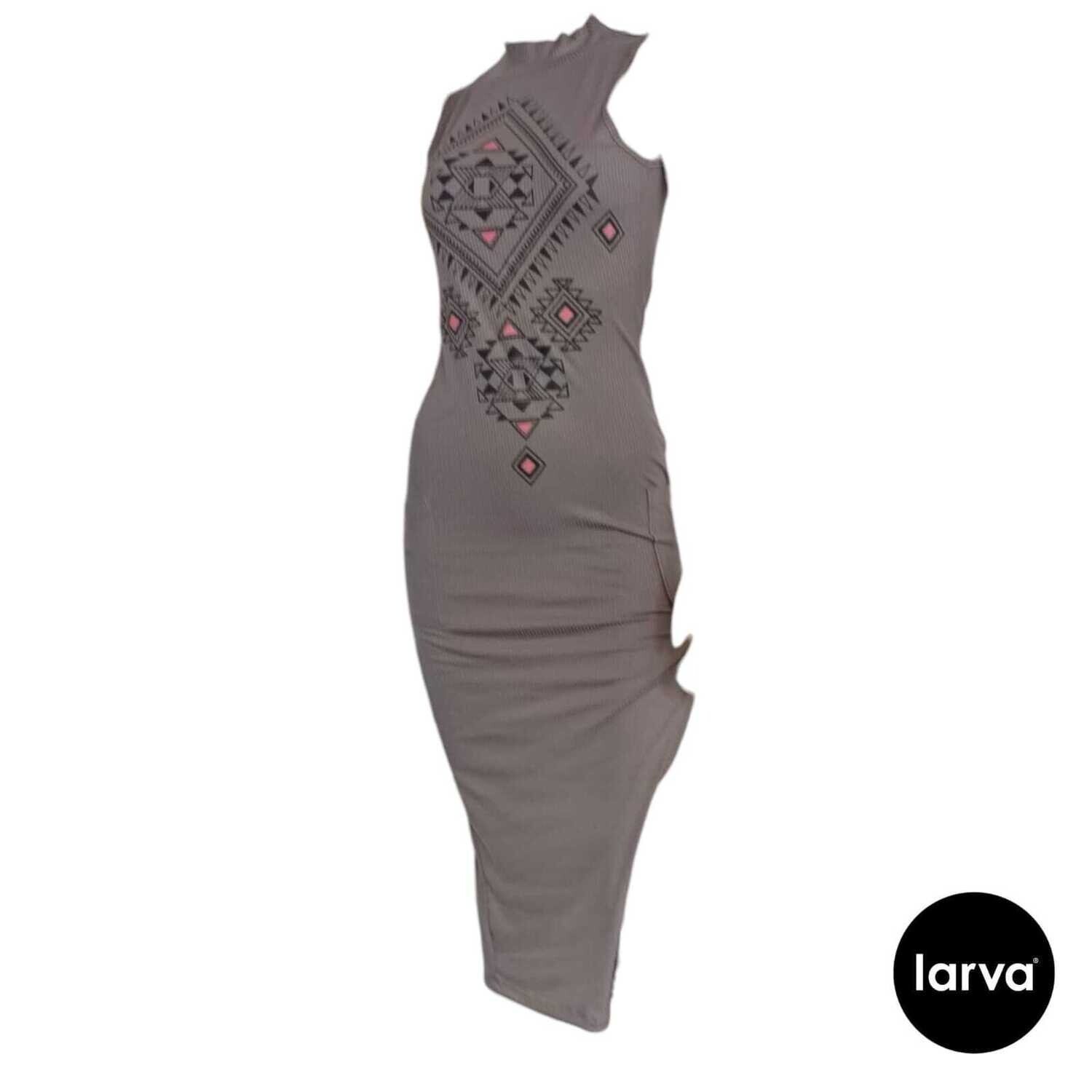 MAXI VESTIDO GRIS CLARO NAVAJO XL