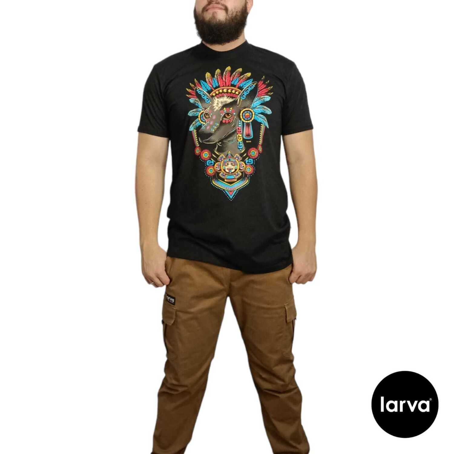 PLAYERA NEGRO XOLOITZCUINTLE AZTECA L