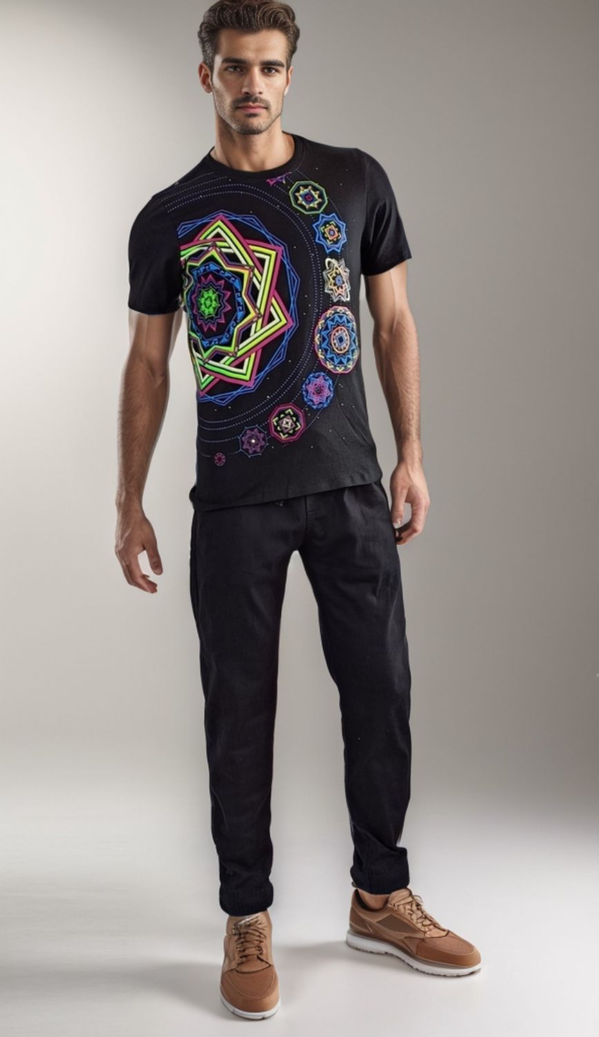 PLAYERA NEGRO OJO DE DIOS GALAXIA
