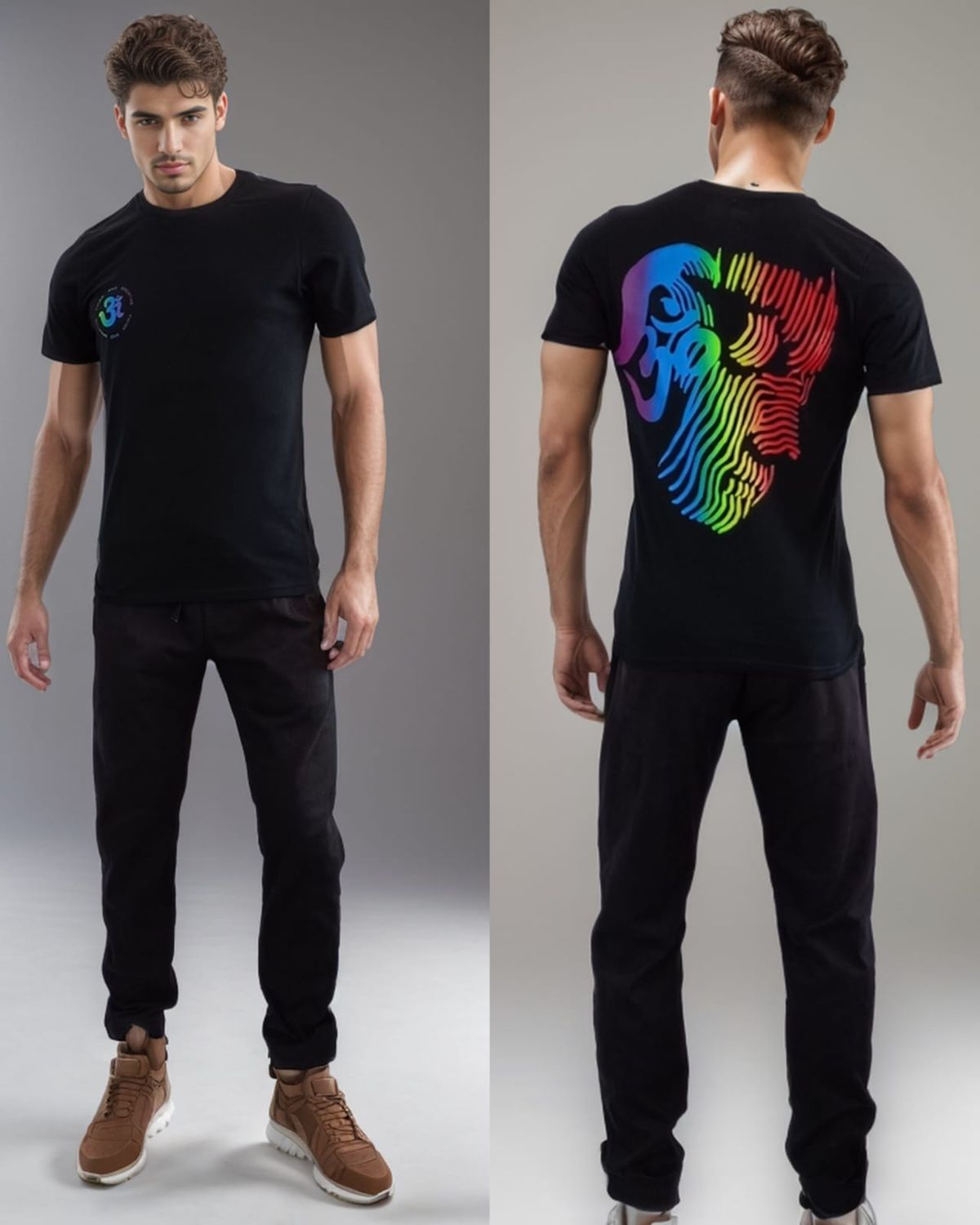PLAYERA NEGRO BUDA COLORES