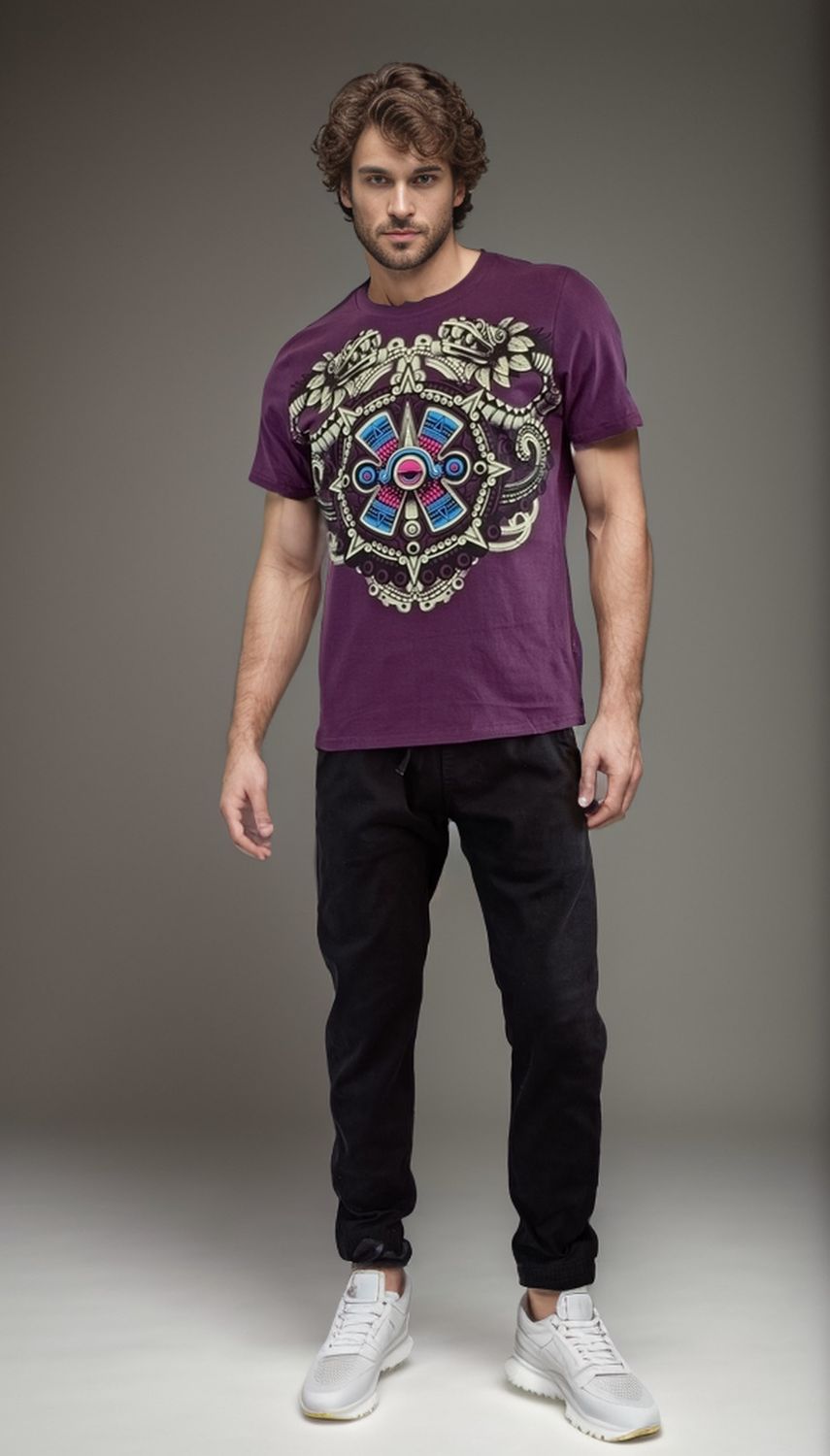 PLAYERA MORADO OLLIN PSY