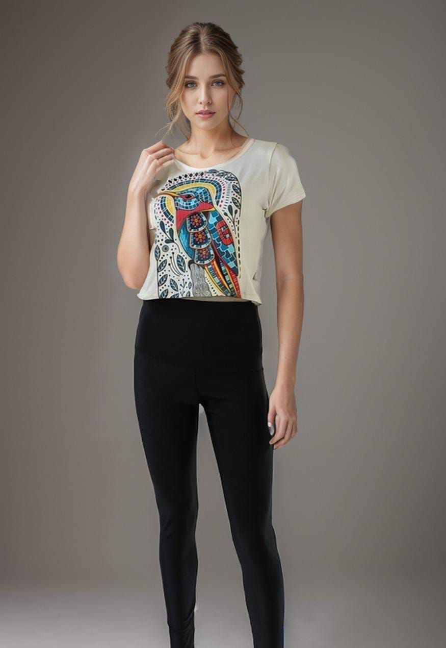 BLUSA OVERSIZE BLANCO COLIBRI VITRAL