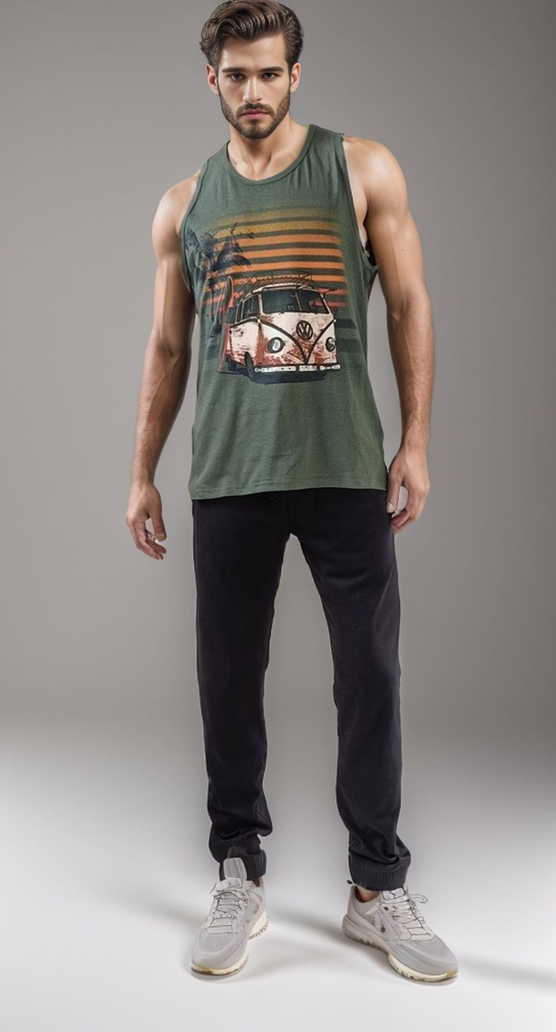 CAMISETA	VERDE MILITAR GARAGE RAT