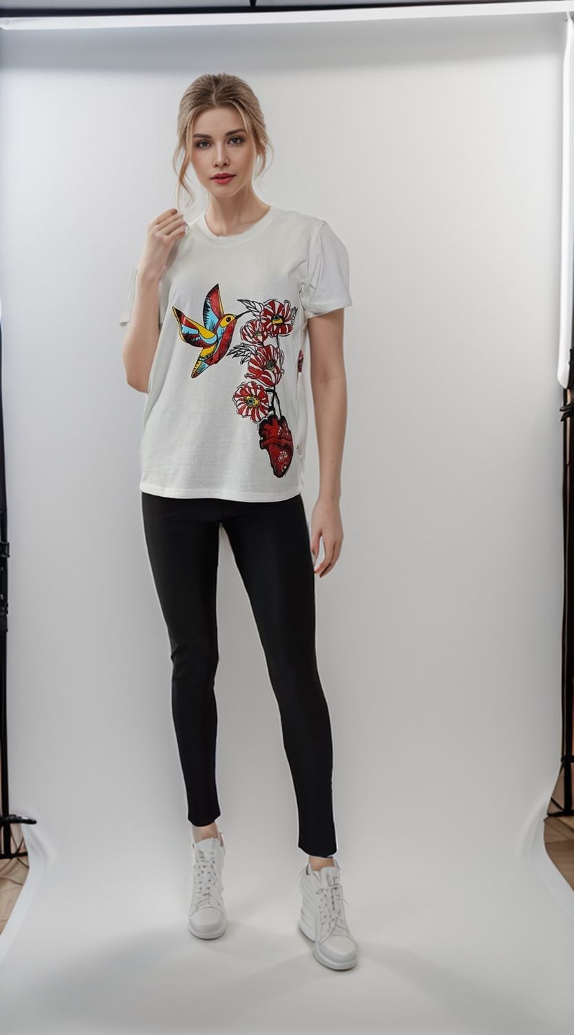BLUSA	BLANCO CORAZON COLIBRI