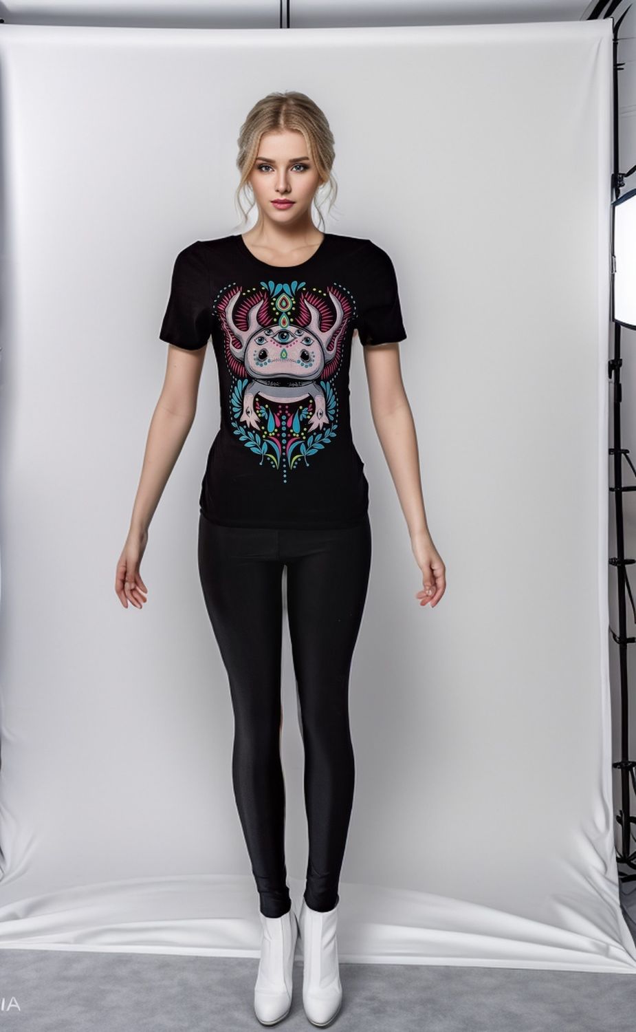 BLUSA	NEGRO AXOLOTL PLANTAS