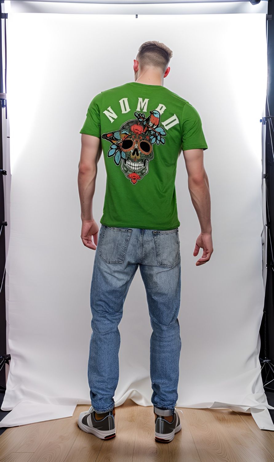 PLAYERA VERDE CRANEO CARDENAL