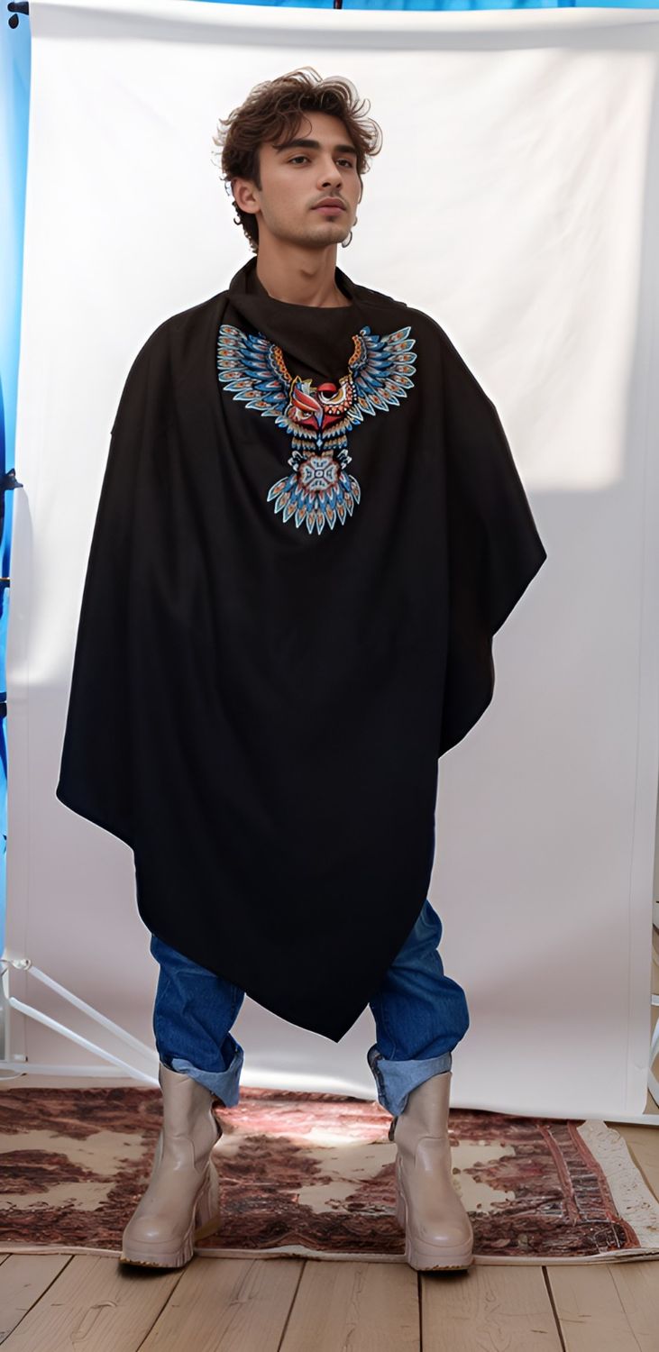 PONCHOL NEGRO BUHO VISION PEYOTE