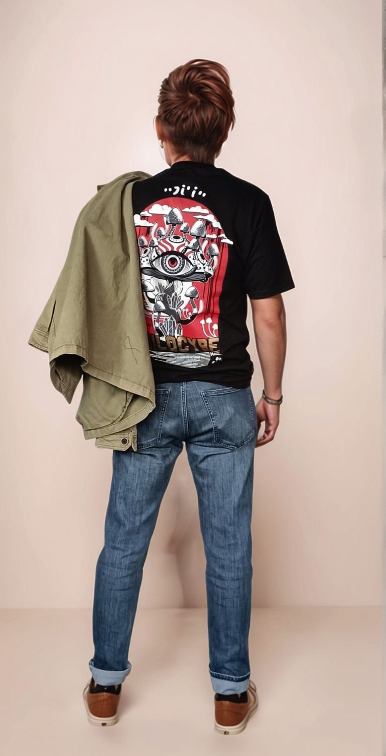 PLAYERA NEGRA HONGO PSILOCYBE