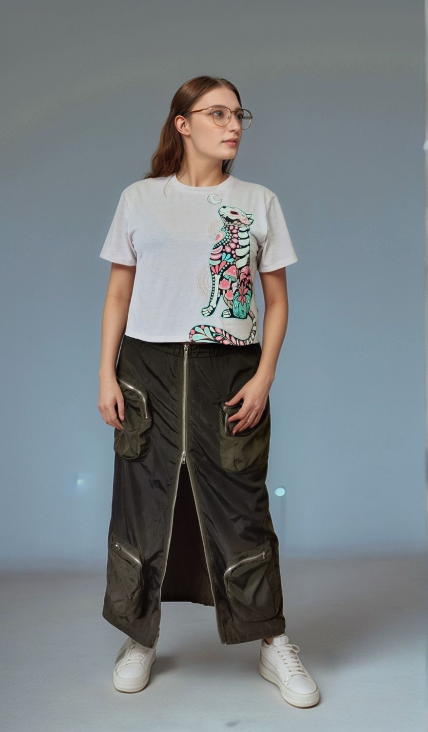 BLUSA ROSA CORTA GATO LUNAR